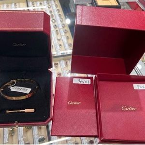 Authentic 16”gold cartier love bangle